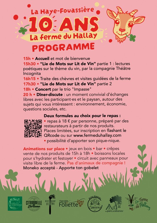 fête 10 ans du Hallay le 19/09 !
